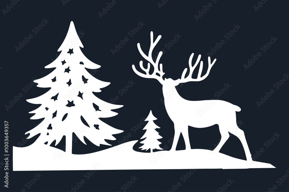 Christmas Decor, Christmas Decor vector, paper cut Christmas Decor SVG cut file Christmas Decor, Christmas Decor vector, paper cut Christmas Decor SVG cut file