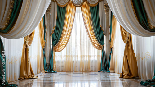 curtains in the room
