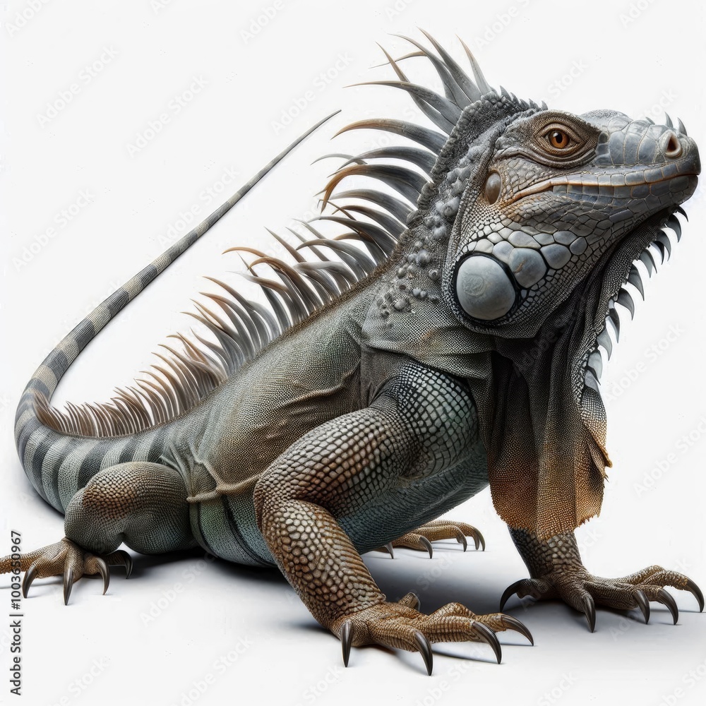Obraz premium iguana on a white background