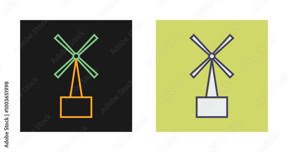 Windmills Vector Icon Windmills Vector Icon