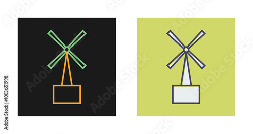 Windmills Vector Icon