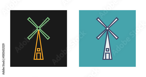 Windmill Vector Icon