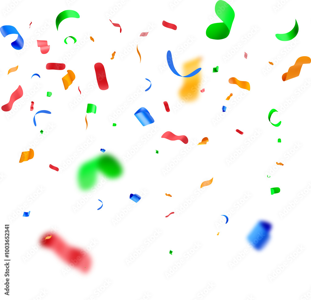 3D color party confetti 3D color party confetti