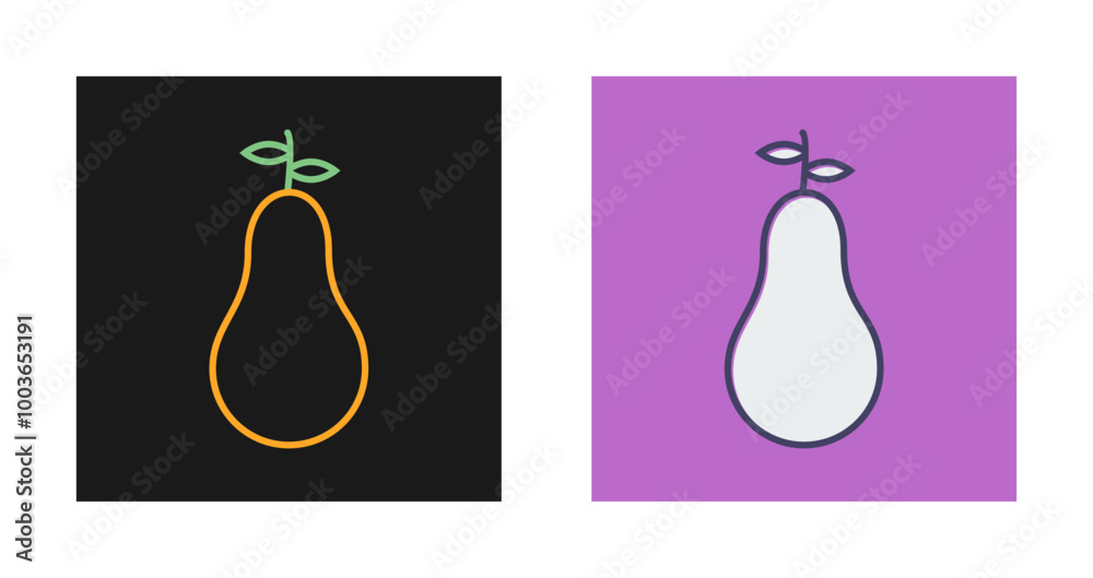 Pear Vector Icon Pear Vector Icon