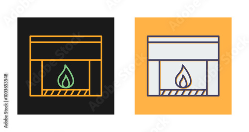 Fireplace Vector Icon