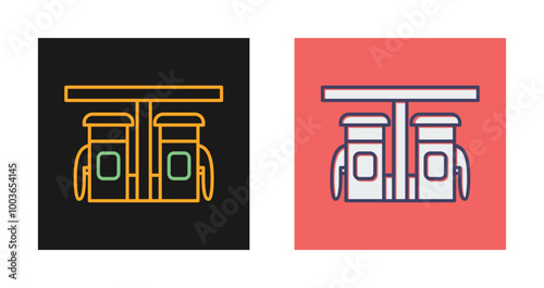 Petrol Station Vector Icon