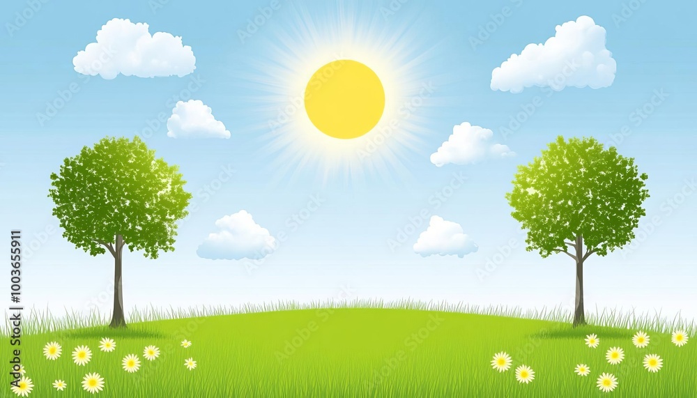 Simple living through selfsufficiency flat design, front view, homesteading theme, animation, Triadic color scheme