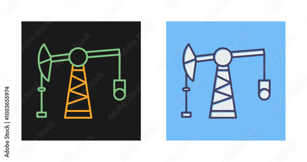 Pumpjack Vector Icon Pumpjack Vector Icon