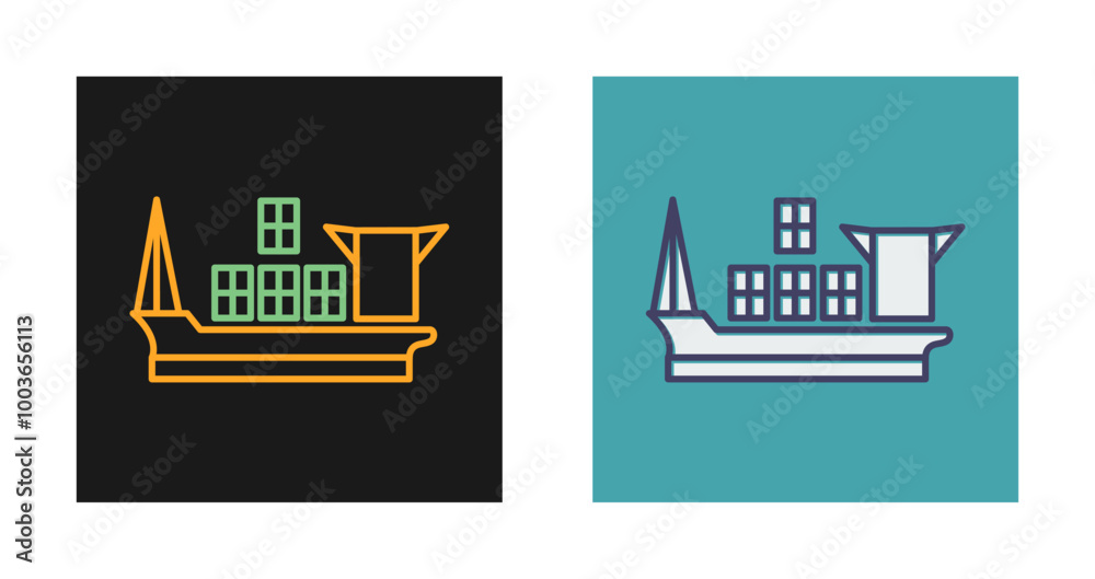 Cargo Ship Vector Icon Cargo Ship Vector Icon