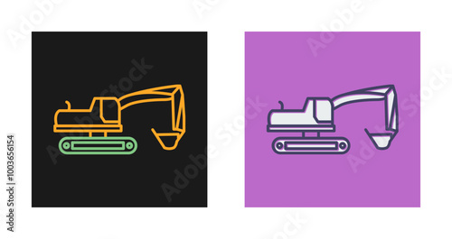Excavator Vector Icon