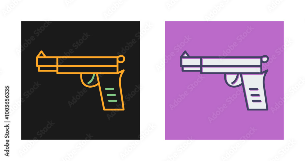 Pistol Vector Icon