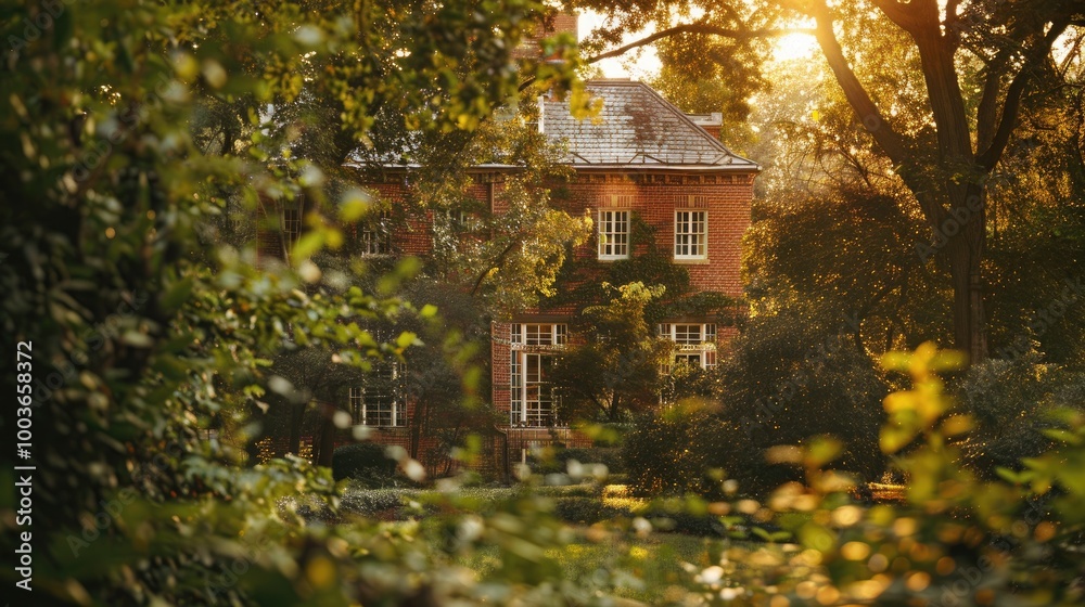 A Portion of a Masonry Structure Emerges From Behind the Foliage A Portion of a Masonry Structure Emerges From Behind the Foliage