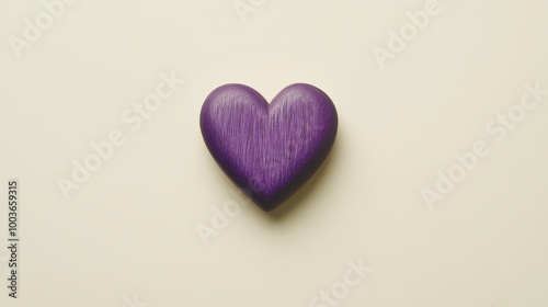 Vibrant Purple Heart: A Simple Yet Striking Minimalist Image