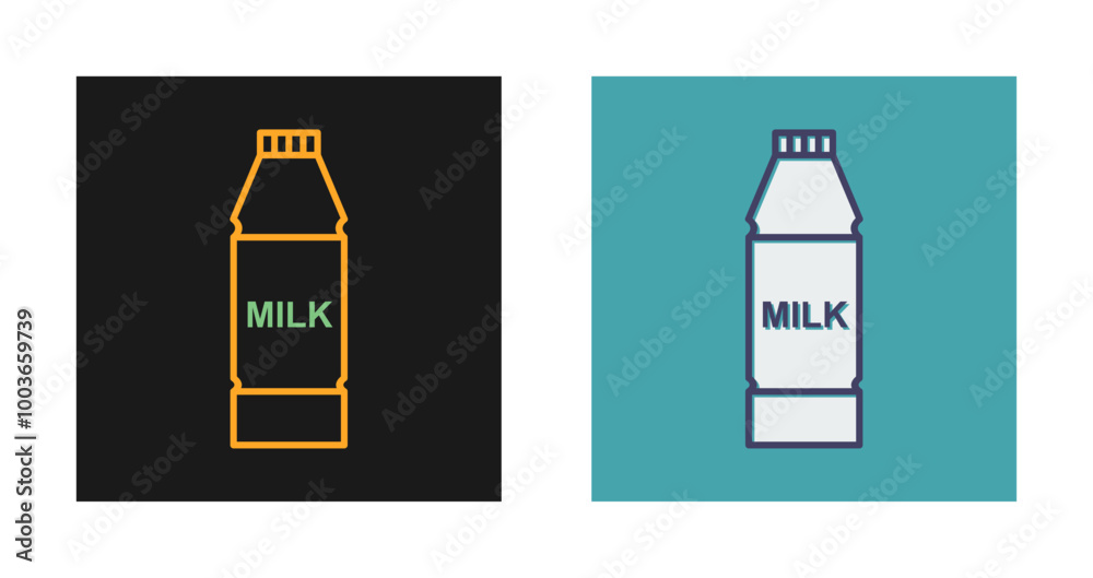 Milk Bottle Vector Icon Milk Bottle Vector Icon