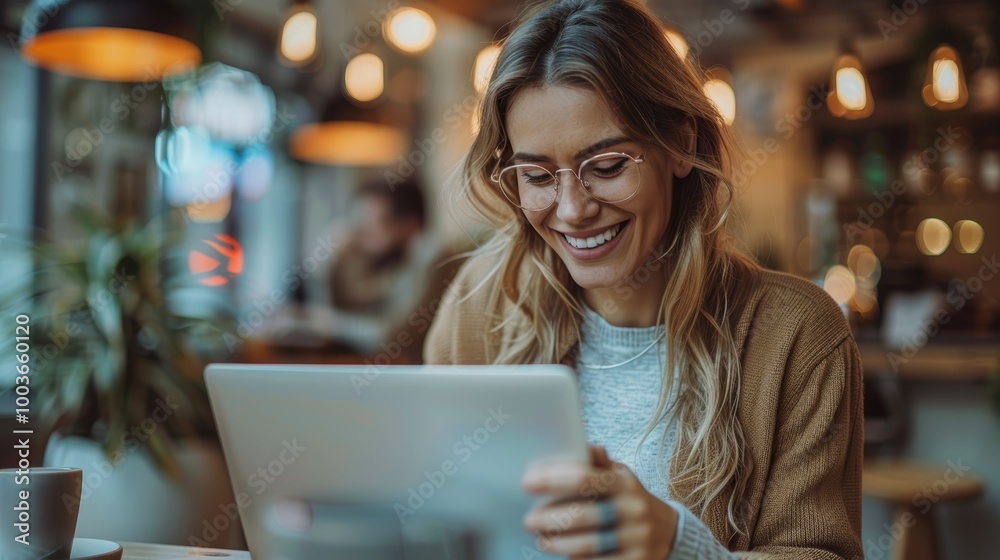 Successful business woman using laptop computer and smartphone in office. Happy woman, entrepreneur, small business owner working online. Successful business woman using laptop computer and smartphone in office. Happy woman, entrepreneur, small business owner working online.