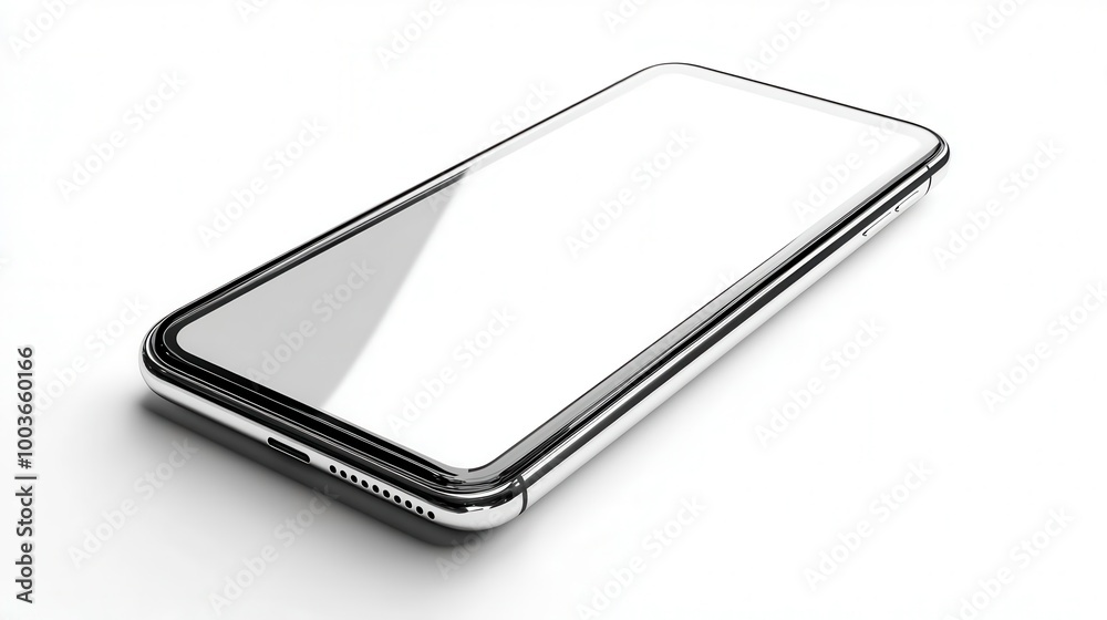 Modern smartphone, sleek design on white isolated background Modern smartphone, sleek design on white isolated background