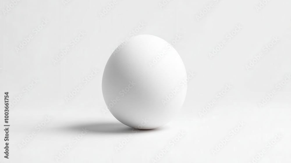 Single white egg on a white isolate background Single white egg on a white isolate background