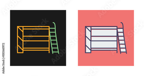 Bunk bed Vector Icon
