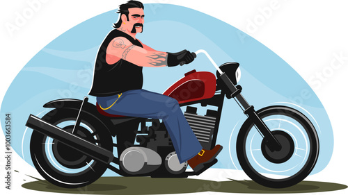 biker riding a motorcycle