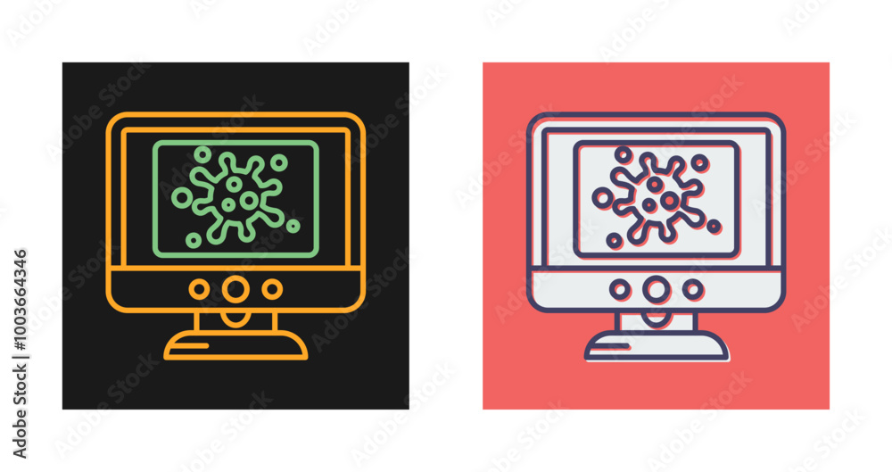 Virus Lcd Vector Icon Virus Lcd Vector Icon