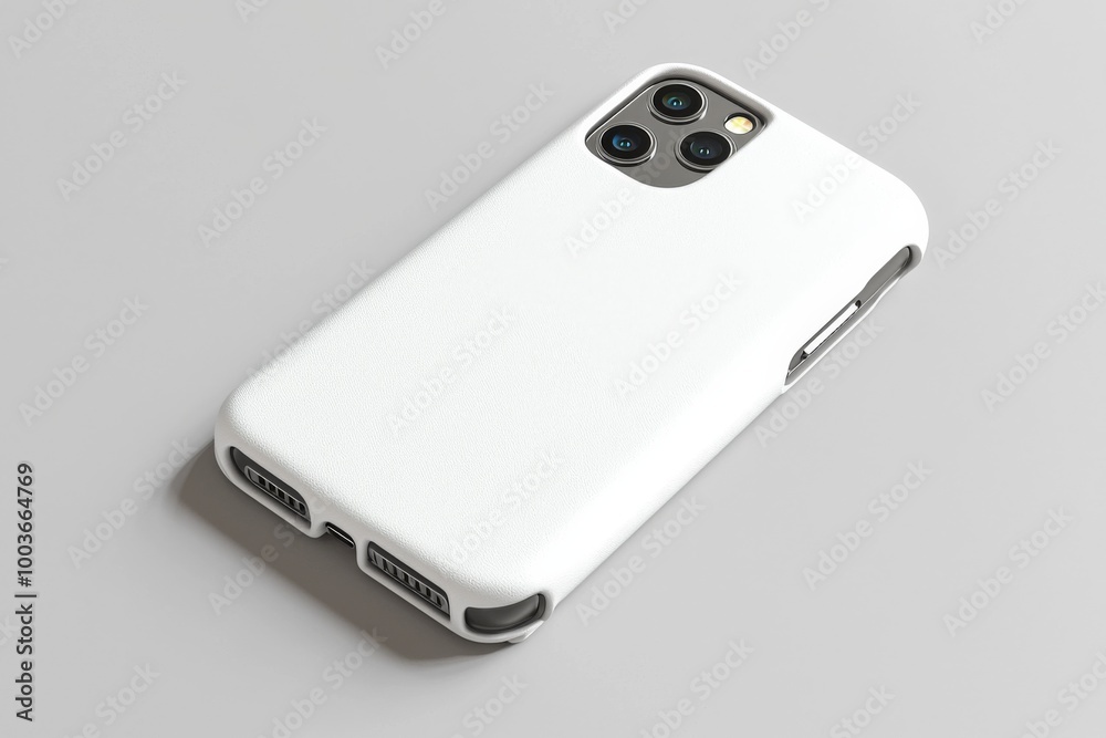 Smartphone case mockup isolated created with Generative AI Smartphone case mockup isolated created with Generative AI