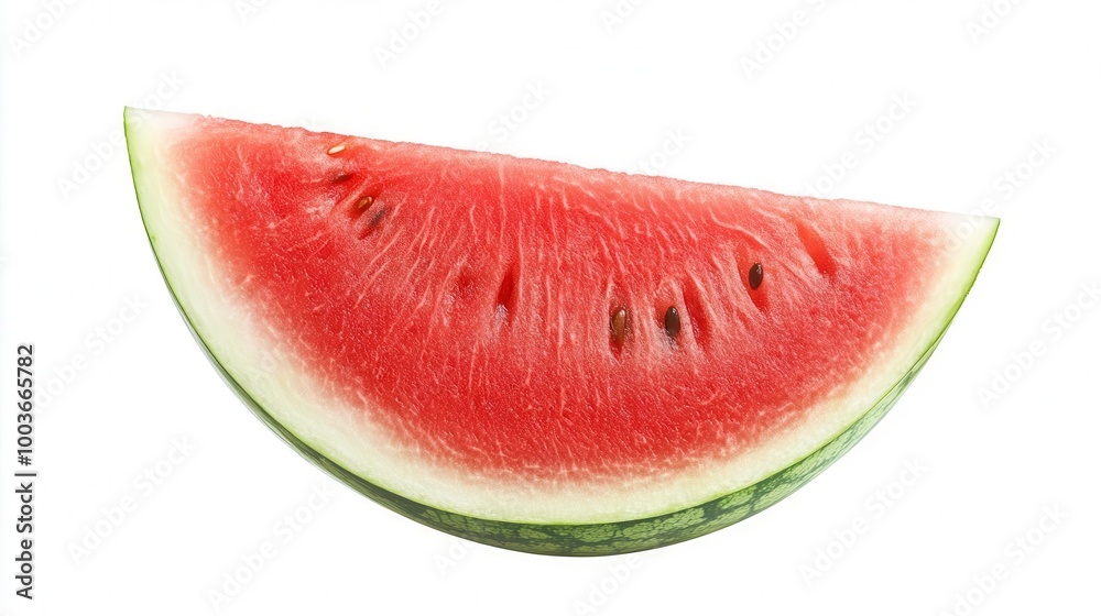 Fresh watermelon slice, white isolate background Fresh watermelon slice, white isolate background