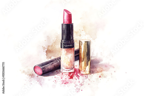 Set of makeup cosmetics. Cartoon style. 