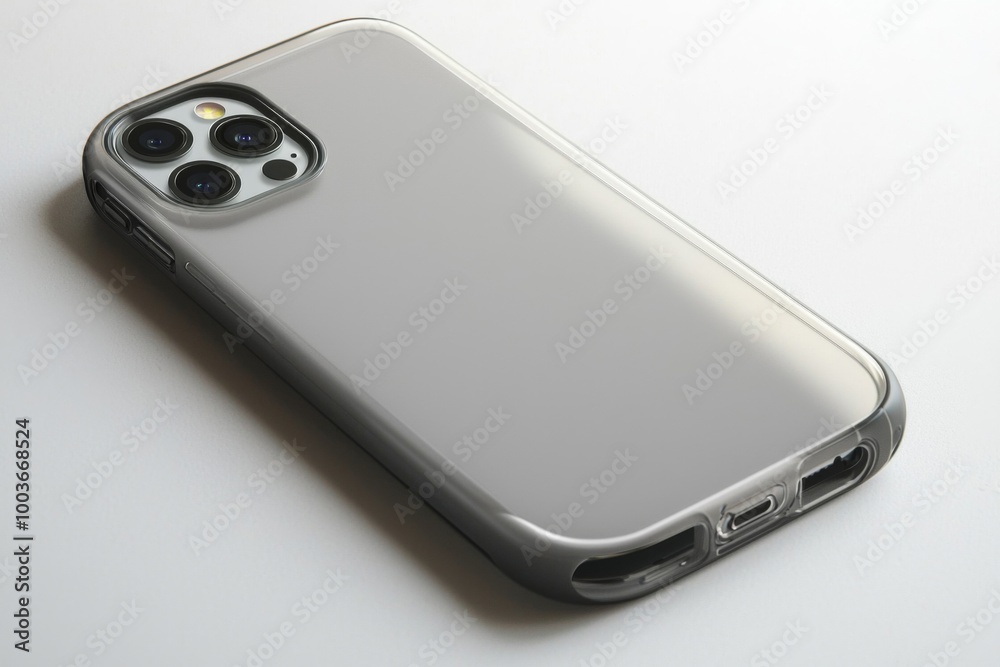 Smartphone case mockup isolated created with Generative AI Smartphone case mockup isolated created with Generative AI