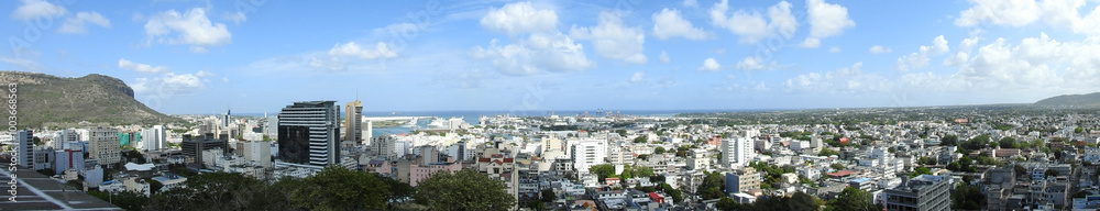 Panorama von Port Louis auf Mauritius von Fort Adelaide aus Panorama von Port Louis auf Mauritius von Fort Adelaide aus