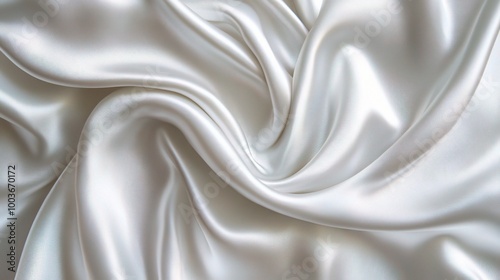 Elegant White Satin Fabric Texture Background