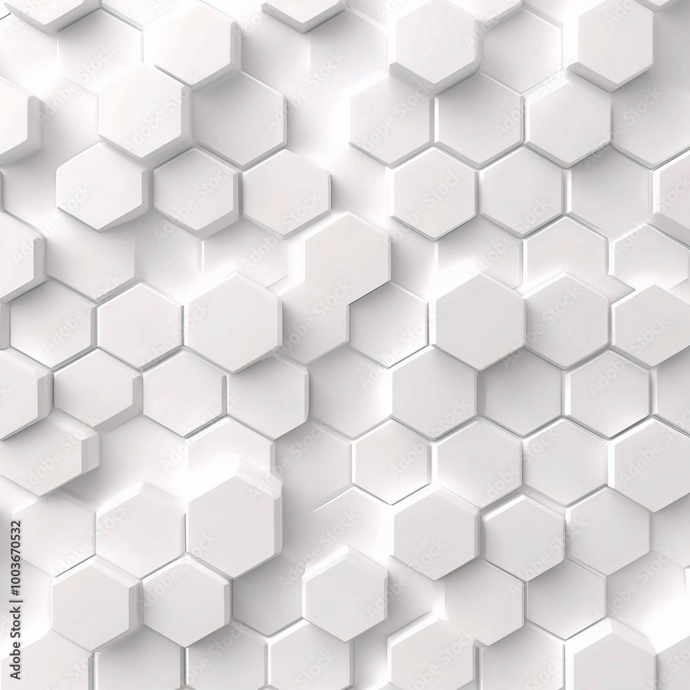 White Hexagonal Pattern Background for Design White Hexagonal Pattern Background for Design