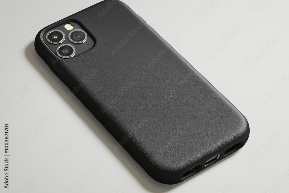 Smartphone case mockup isolated created with Generative AI Smartphone case mockup isolated created with Generative AI