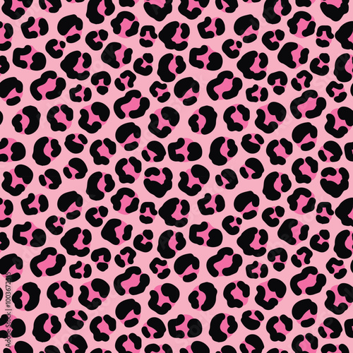  bold and vibrant pink leopard print seamless pattern. Perfect for fashion, home decor, or any project needing a trendy and eye-catching design