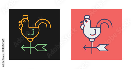 Wind Vane Vector Icon