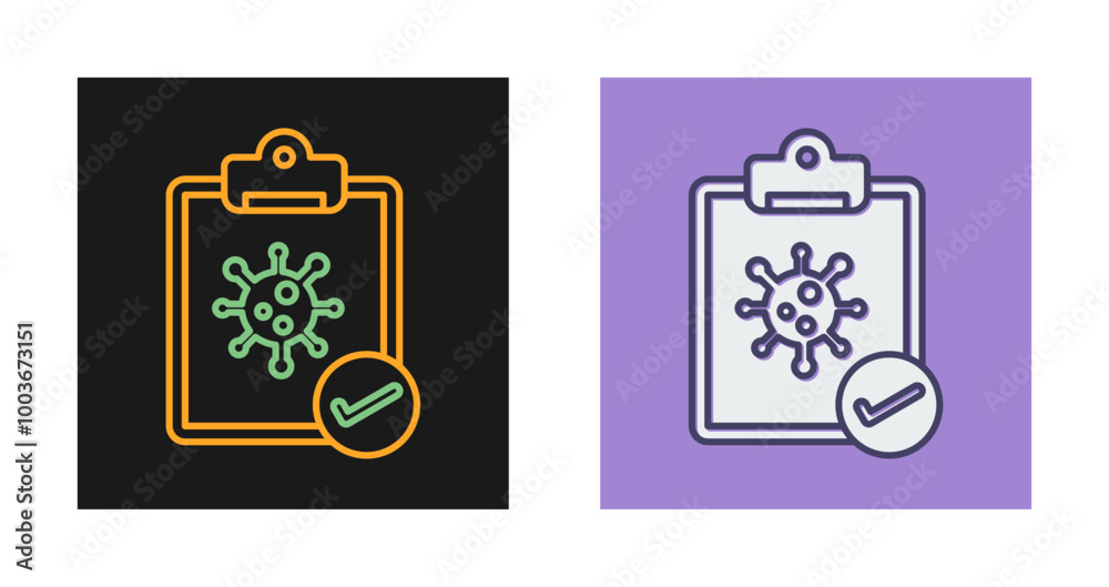 Test Results Vector Icon Test Results Vector Icon