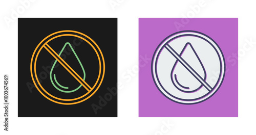 No Water Vector Icon