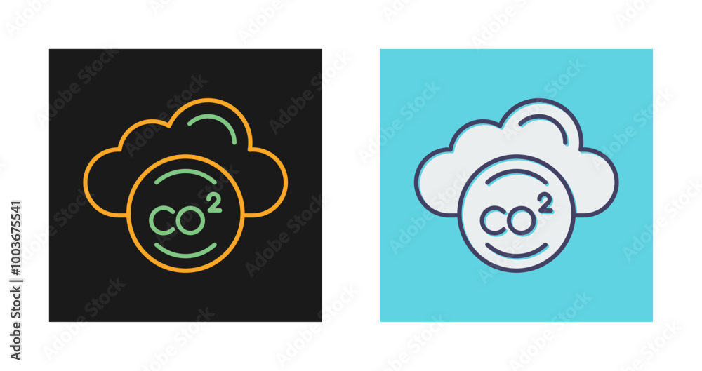Obraz premium Co2 Vector Icon