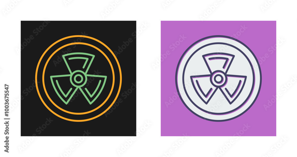Radiation Vector Icon Radiation Vector Icon