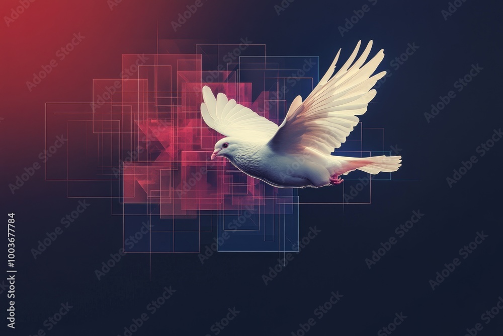 Minimalist Abstract Dove Breaking Free Design Minimalist Abstract Dove Breaking Free Design