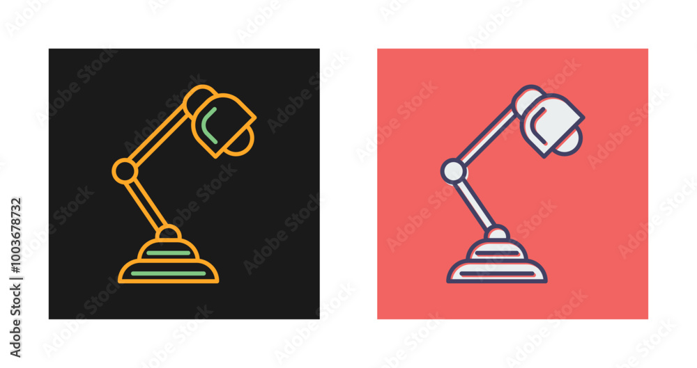 Table Lamp Vector Icon Table Lamp Vector Icon