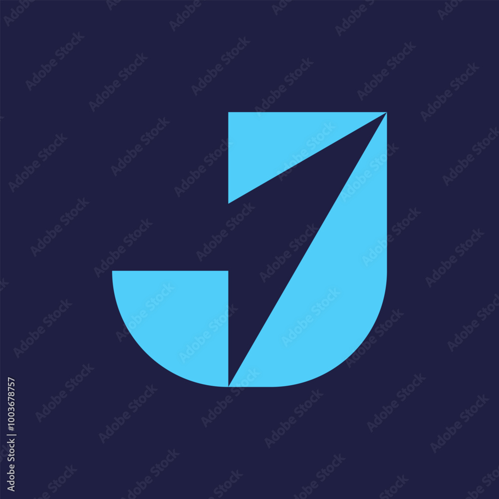 Letter J logo. Icon design. Template elements. Geometric abstract logos Letter J logo. Icon design. Template elements. Geometric abstract logos