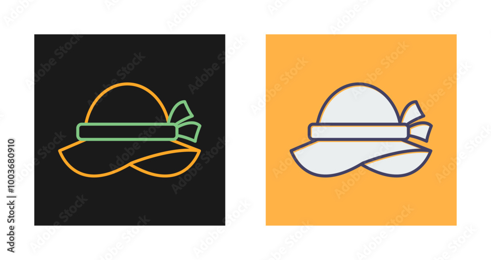 Pamela Hat Vector Icon Pamela Hat Vector Icon