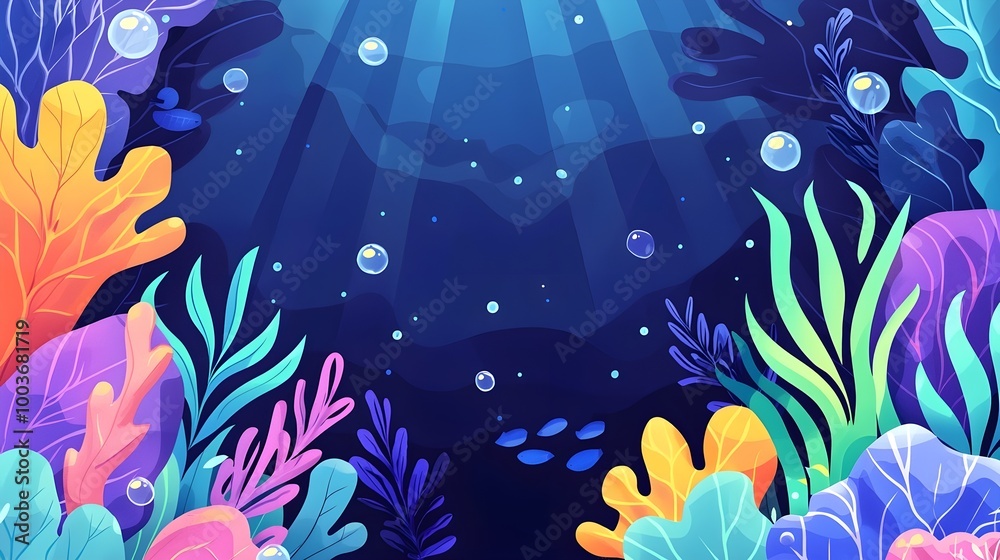 Underwater Plants And Bubbles Underwater Plants And Bubbles