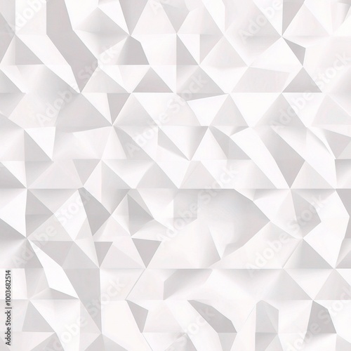 Abstract White Geometric Pattern with Triangular Shapes
