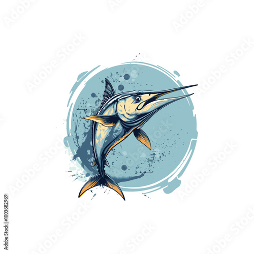 marlin fish vector illustration

