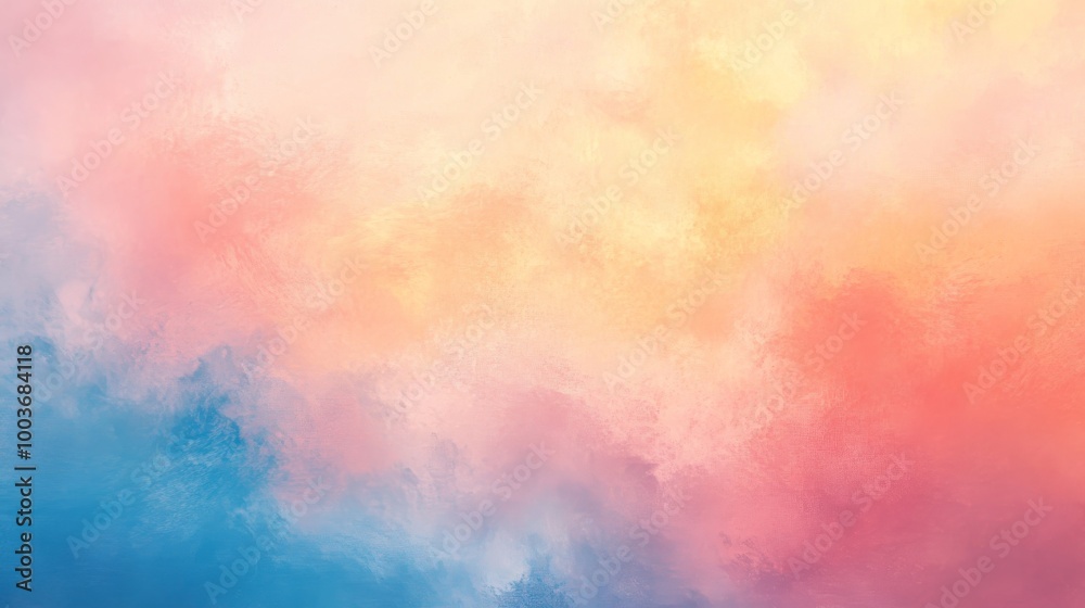 Abstract pastel gradient of blue, pink, and