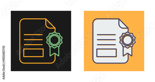 Certificate Vector Icon