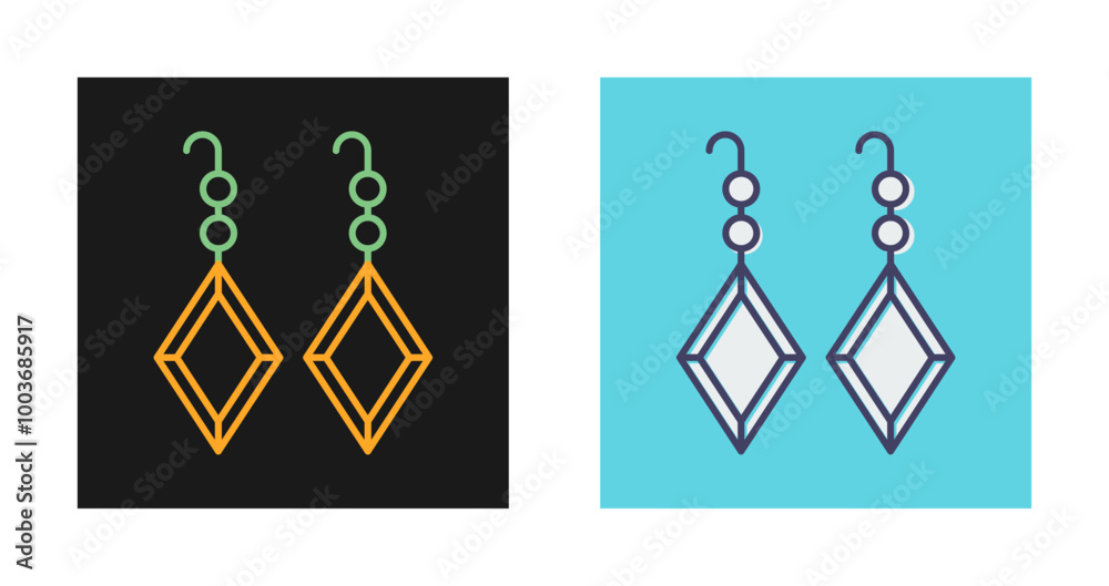 Earrings Vector Icon Earrings Vector Icon