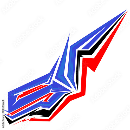  Illustration abstract racing background .Print vinyl and decal for cars. The design is modern. Racing Stripes Decal Sport. Background abstract. Decal Stripes Element
