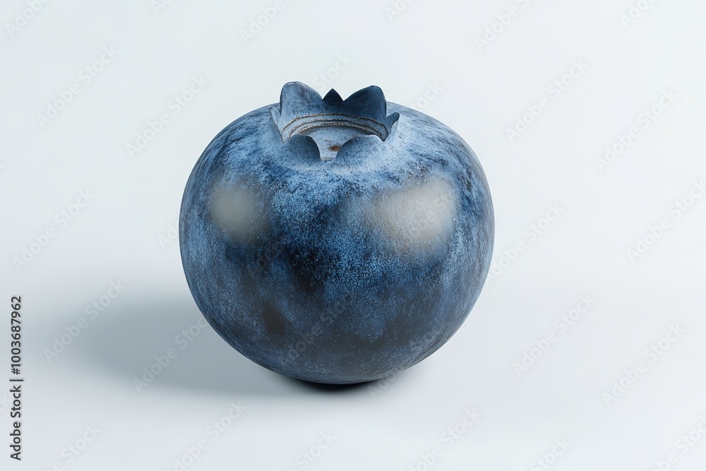 Blueberry design with realistic texture and highlights